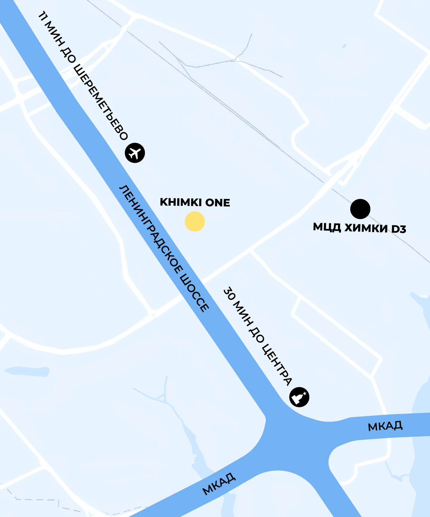 Карта расположения Khimki One